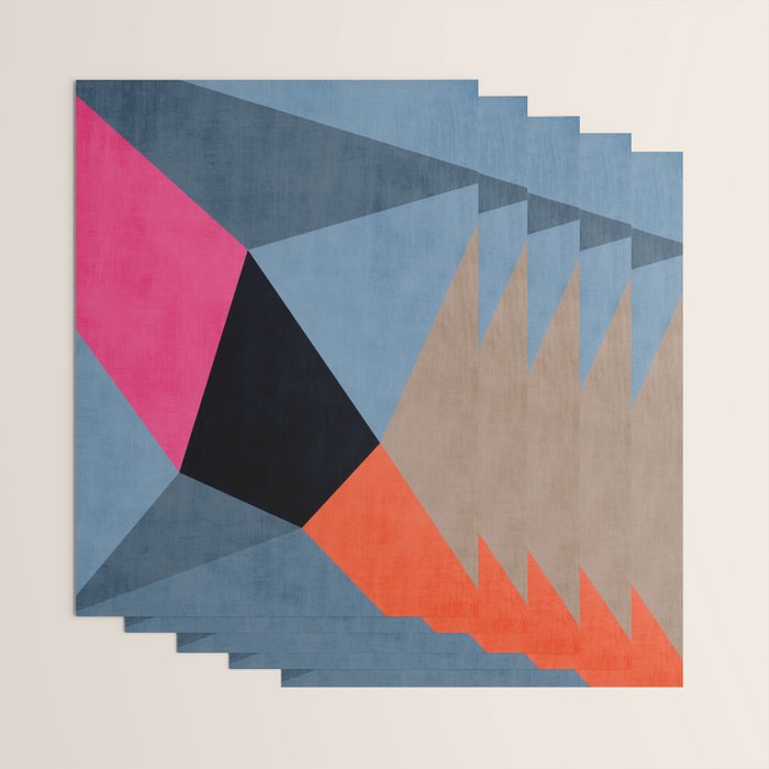 Orange Pink Fuchsia Black Geometric Abstract I Wrapping Paper Gallery Image 3