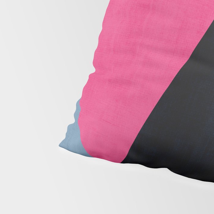 Orange Pink Fuchsia Black Geometric Abstract I Pillow Sham Gallery Image 4