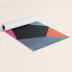 Orange Pink Fuchsia Black Geometric Abstract I Yoga Mat Gallery Image 2