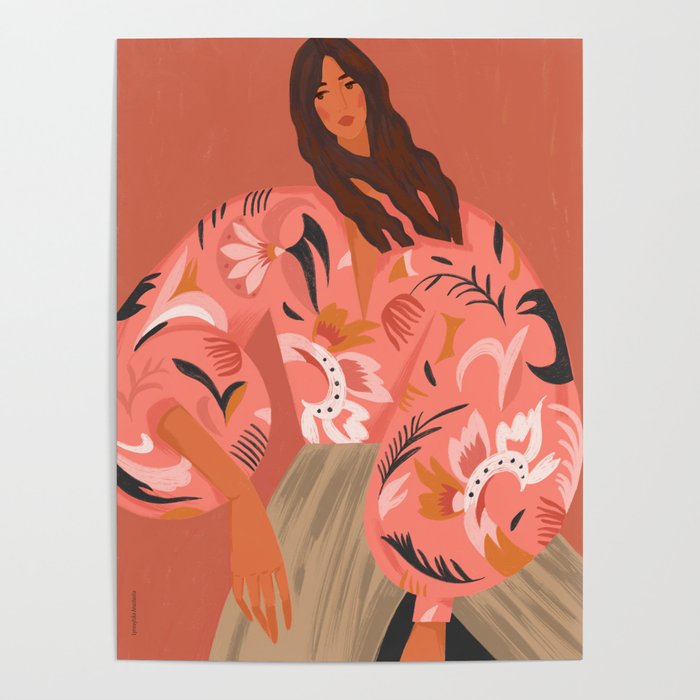 a girl in an embroidered shirt Poster Gallery Image 1