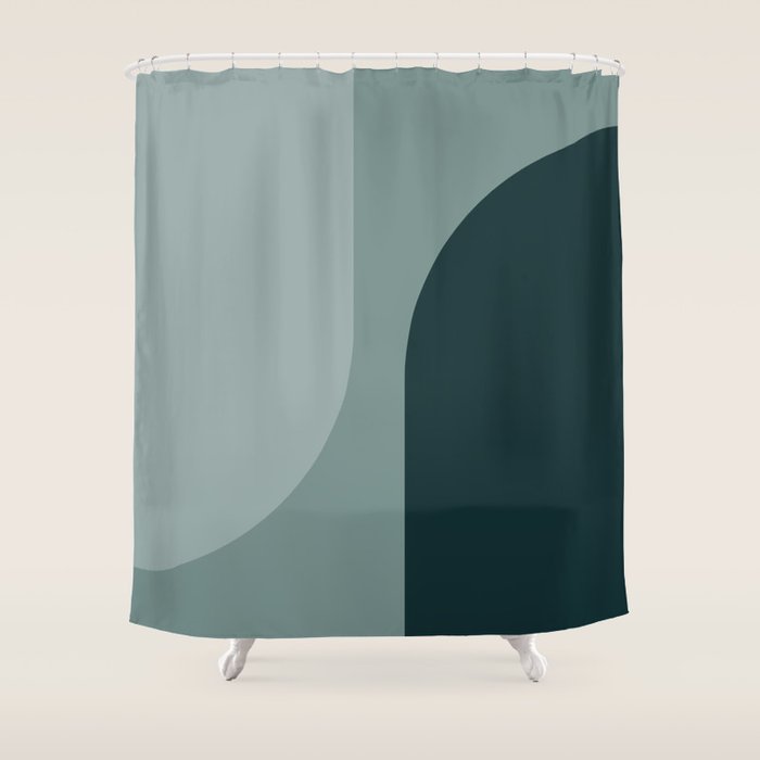 Modern Minimal Arch Abstract X Shower Curtain Gallery Image 1