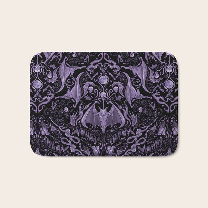 Bats and Beasts - ROYAL PURPLE Bath Mat Gallery Image 1