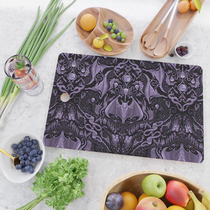 Bats and Beasts - ROYAL PURPLE Cutting Board Gallery Image 2