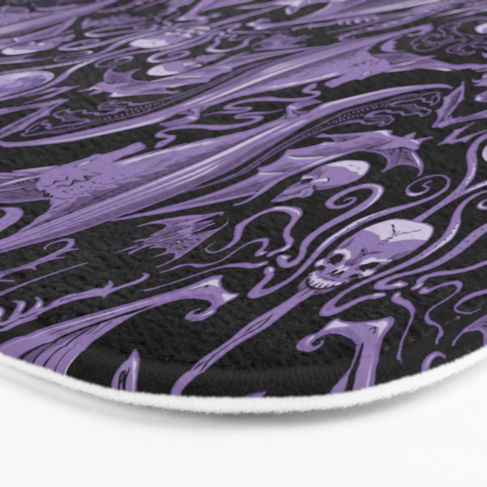 Bats and Beasts - ROYAL PURPLE Bath Mat Gallery Image 3