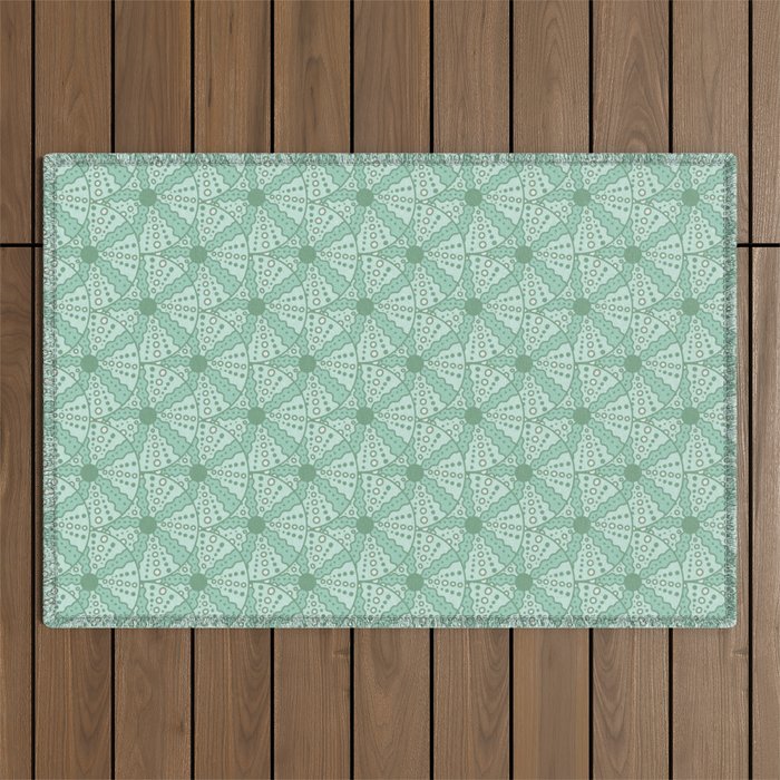 Sea Urchins - Aqua Blue Outdoor Rug Gallery Image 1
