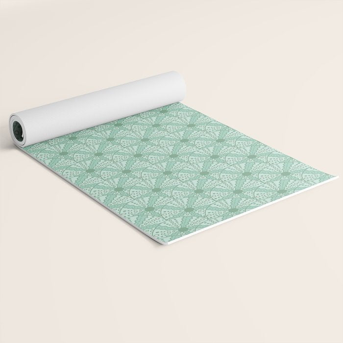 Sea Urchins - Aqua Blue Yoga Mat Gallery Image 2