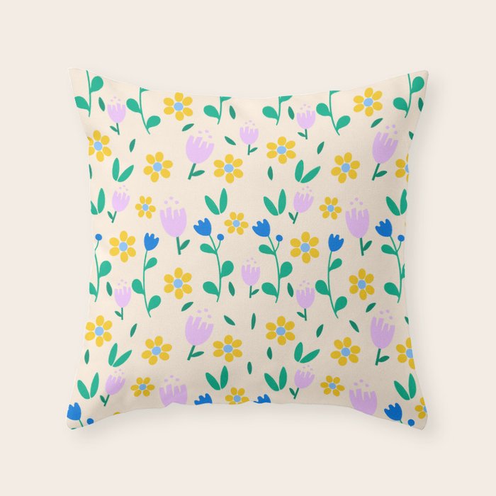 Vintage flowers pattern  Throw Pillow Gallery Image 6
