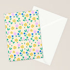 Vintage flowers pattern  Stationery Card Gallery Image 2