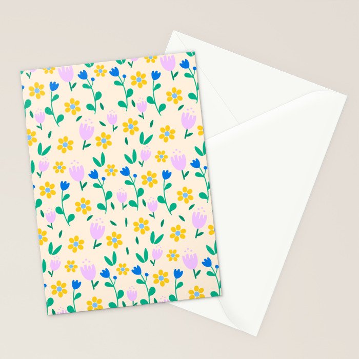 Vintage flowers pattern  Stationery Card Gallery Image 2