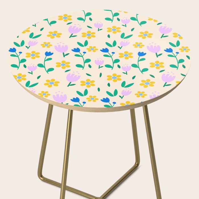 Vintage flowers pattern  Side Table Gallery Image 2