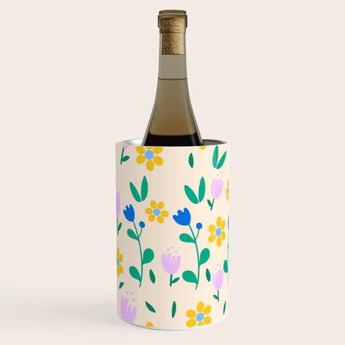 Vintage flowers pattern  Wine Chiller Gallery Image 1