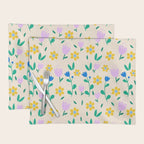 Vintage flowers pattern  Placemat Gallery Image 1