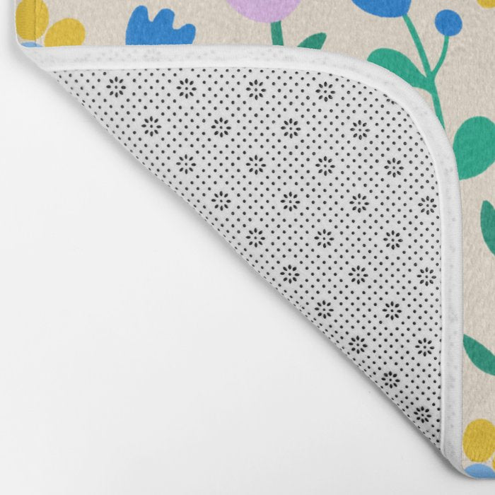 Vintage flowers pattern  Bath Mat Gallery Image 2