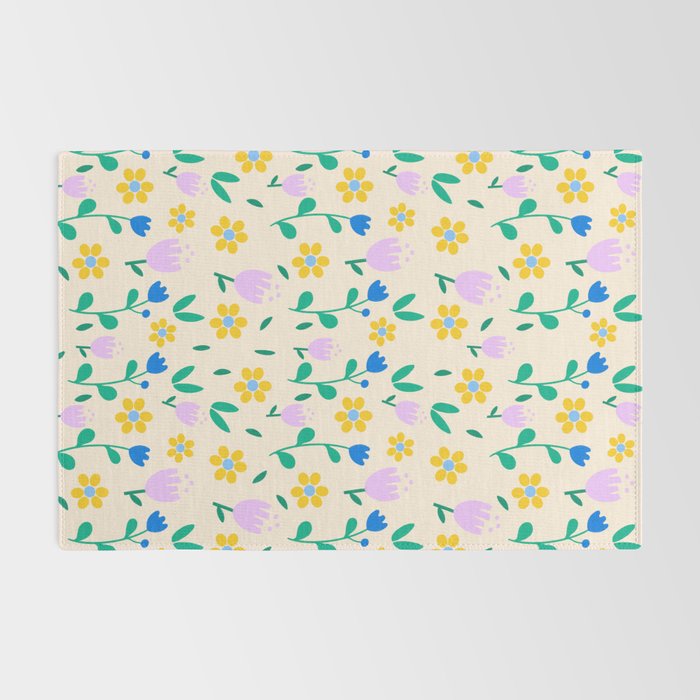 Vintage flowers pattern  Rug Gallery Image 2