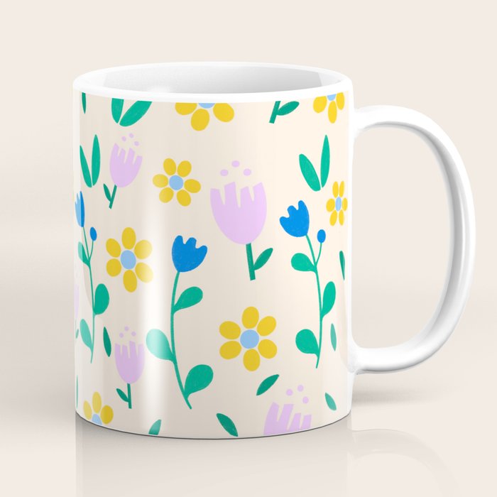 Vintage flowers pattern  Coffee Mug Gallery Image 1