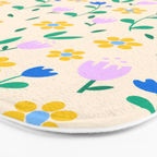 Vintage flowers pattern  Bath Mat Gallery Image 3