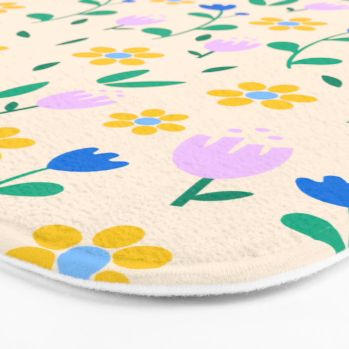 Vintage flowers pattern  Bath Mat Gallery Image 3