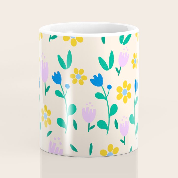Vintage flowers pattern  Coffee Mug Gallery Image 4