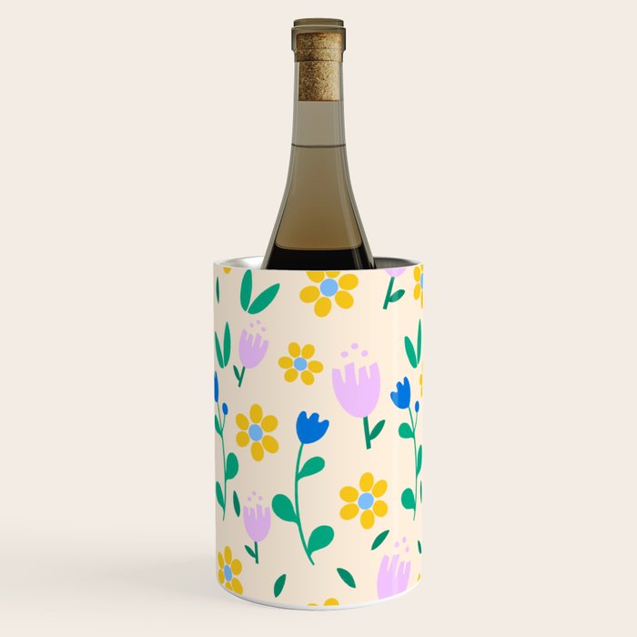 Vintage flowers pattern  Wine Chiller Gallery Image 3