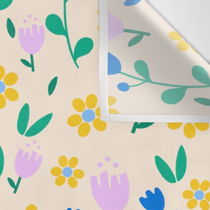Vintage flowers pattern  Wall Tapestry Gallery Image 3