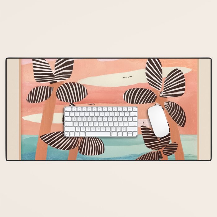 Tropical Sunset Palms III Desk Mat Gallery Image 1