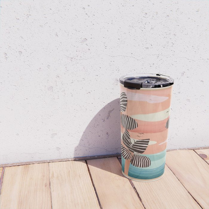 Tropical Sunset Palms III Travel Mug Gallery Image 4