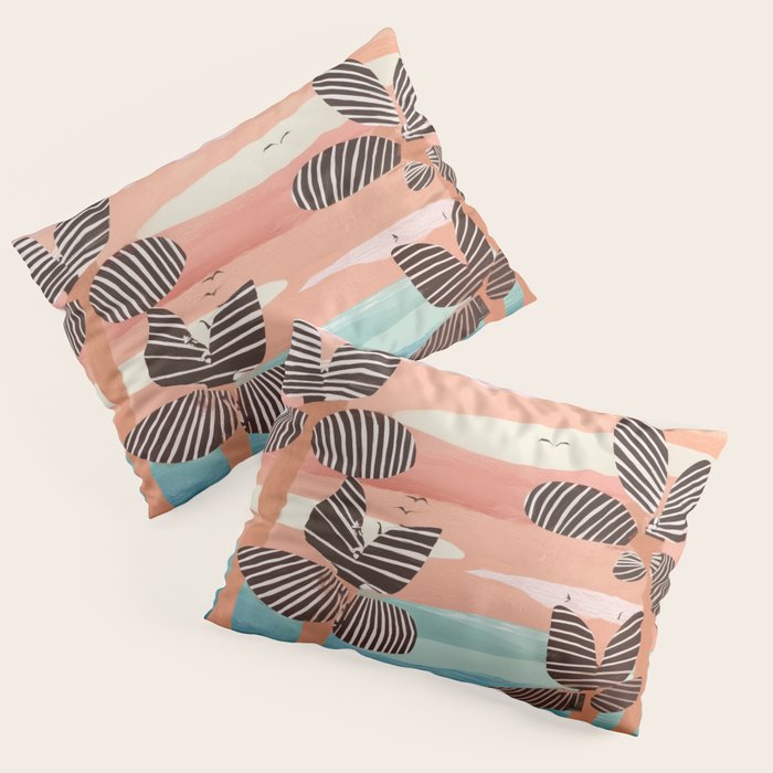 Tropical Sunset Palms III Pillow Sham Gallery Image 1