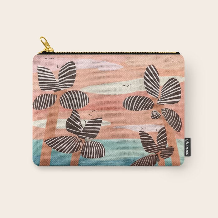 Tropical Sunset Palms III Carry All Pouch Gallery Image 1
