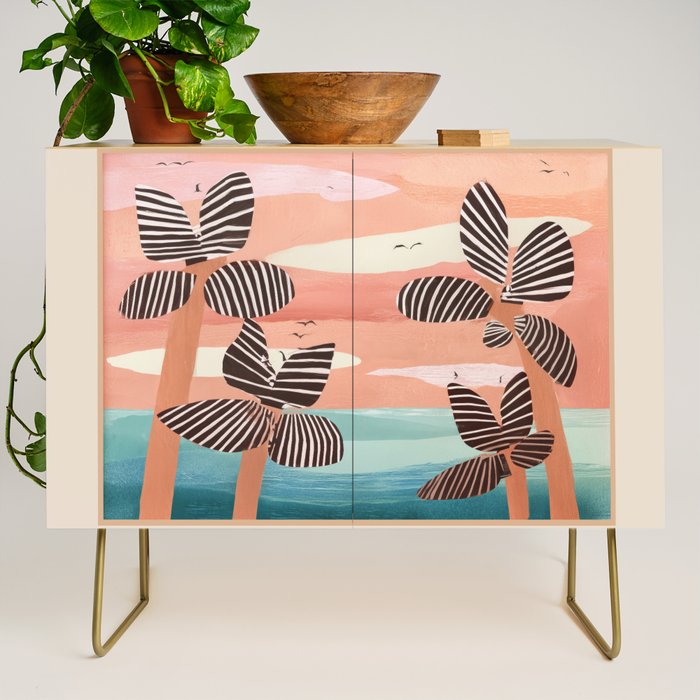 Tropical Sunset Palms III Credenza Gallery Image 1