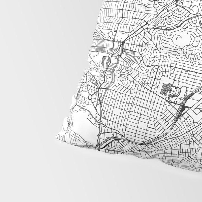 San Francisco White Map Pillow Sham Gallery Image 4