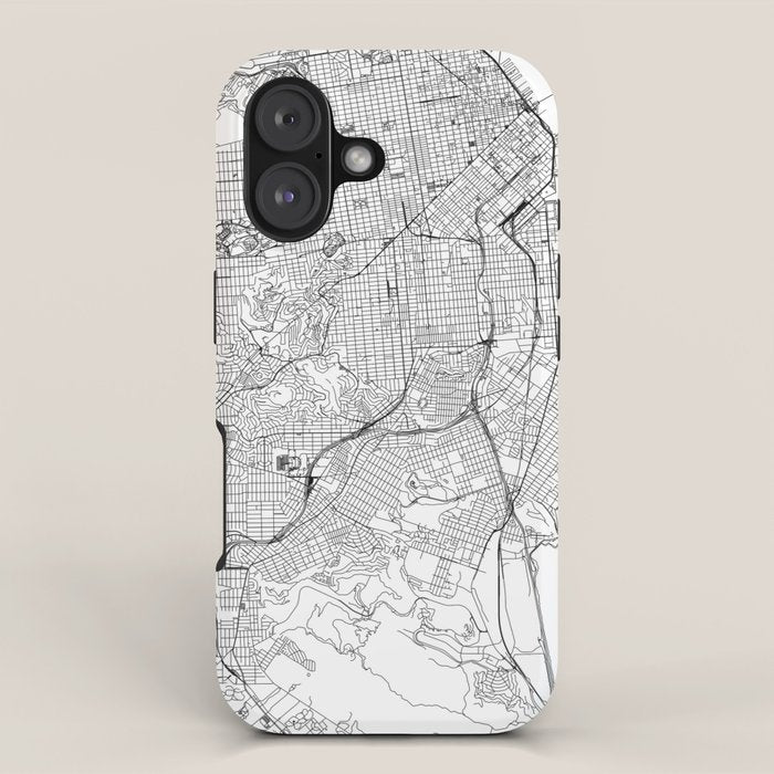 San Francisco White Map iPhone Case Gallery Image 1