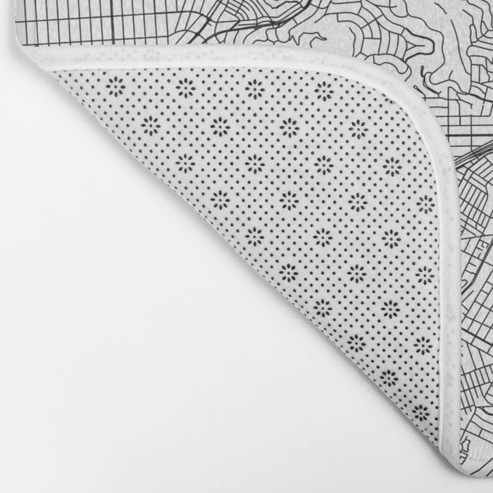 San Francisco White Map Bath Mat Gallery Image 2