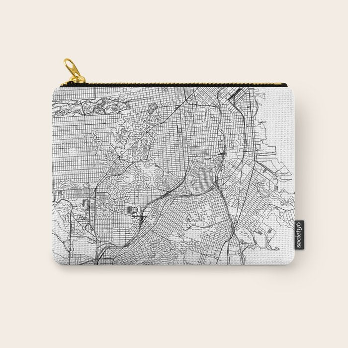 San Francisco White Map Carry All Pouch Gallery Image 1