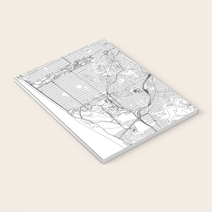 San Francisco White Map Notebook Gallery Image 3