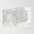San Francisco White Map Rug Gallery Image 2