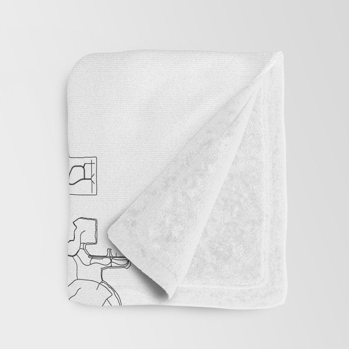 San Francisco White Map Throw Blanket Gallery Image 3