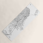San Francisco White Map Yoga Mat Gallery Image 1