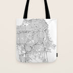 San Francisco White Map Tote Bag Gallery Image 1