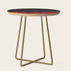 Red and Black Abstract Side Table Gallery Image 1