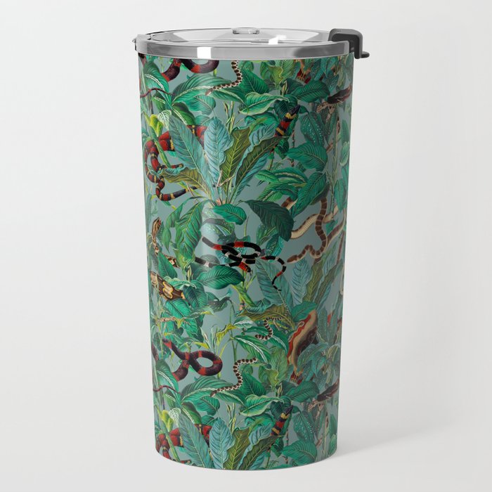 Leaf and Snake pattern Travel Mug Gallery Image 2