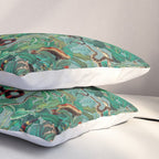Leaf and Snake pattern Pillow Sham Gallery Image 3