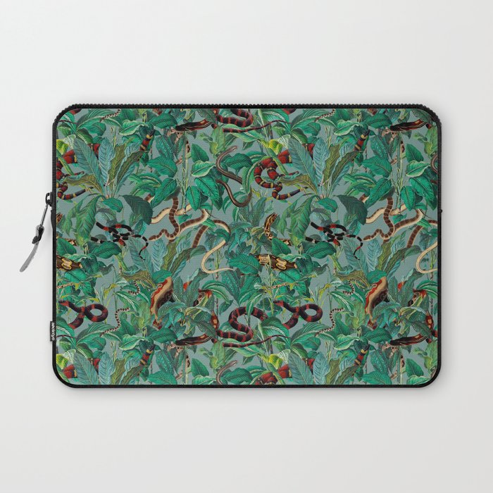 Leaf and Snake pattern Laptop Sleeve Gallery Image 1