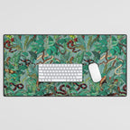 Leaf and Snake pattern Desk Mat Gallery Image 1