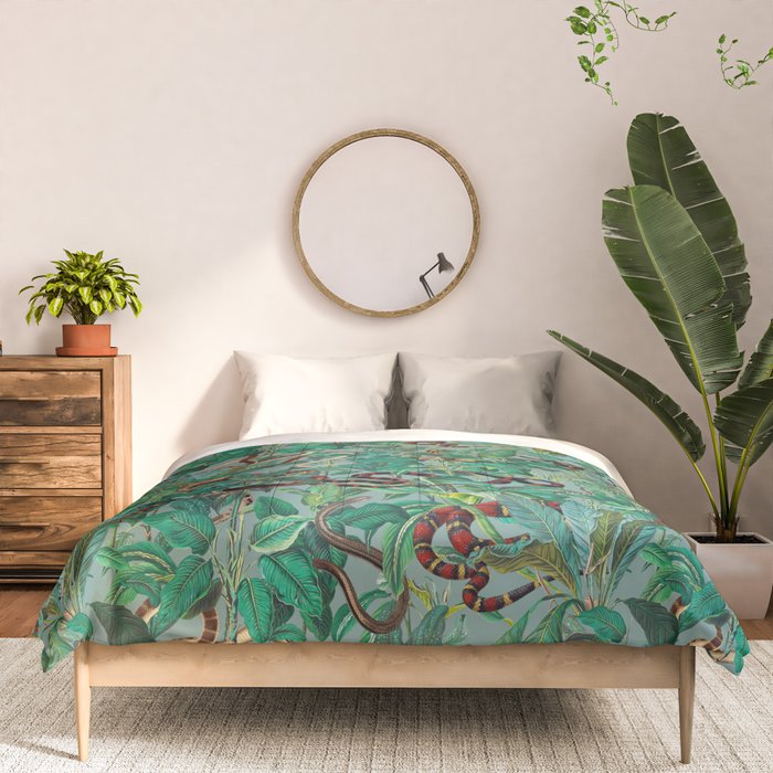 Leaf and Snake pattern Comforter Gallery Image 3
