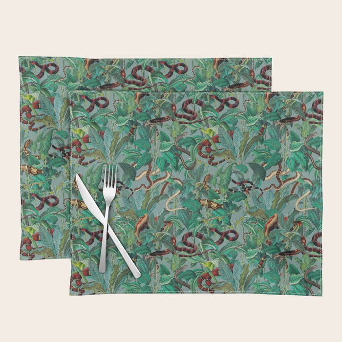 Leaf and Snake pattern Placemat Gallery Image 1