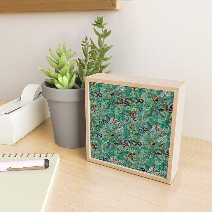 Leaf and Snake pattern Mini Art Print Gallery Image 2