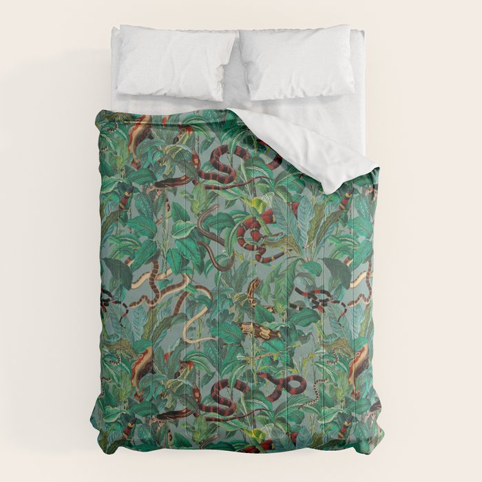 Leaf and Snake pattern Comforter Gallery Image 6
