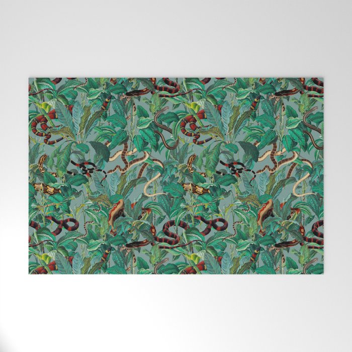 Leaf and Snake pattern Welcome Mat Gallery Image 1