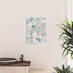 Fuzzy Flowers II - Mint Seafoam Green Dusty Rose Blush Pink Pastel Abstract Flower Painting Art Poster Gallery Image 2