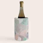 Fuzzy Flowers II - Mint Seafoam Green Dusty Rose Blush Pink Pastel Abstract Flower Painting Art Wine Chiller Gallery Image 3